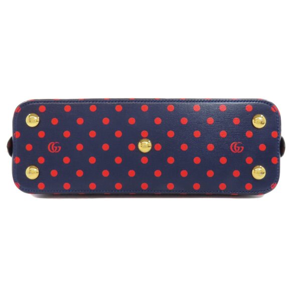 Gucci 620850 Horsebit Polka Dot Handbag Leather Women's GUCCI Bags